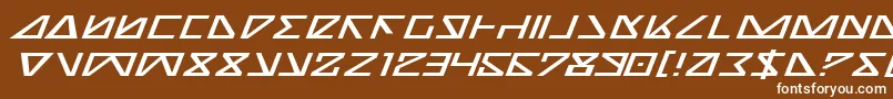 フォントNickei – 茶色の背景に白い文字