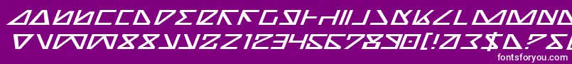 フォントNickei – 紫の背景に白い文字