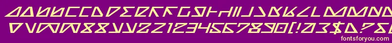 Nickei Font – Yellow Fonts on Purple Background