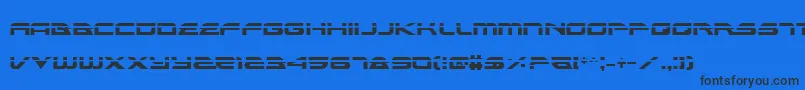 AlexisLaser Font – Black Fonts on Blue Background