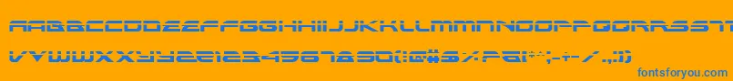 フォントAlexisLaser – オレンジの背景に青い文字