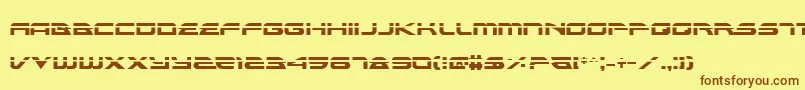AlexisLaser Font – Brown Fonts on Yellow Background