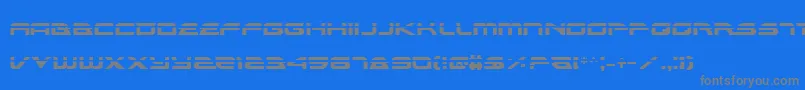 AlexisLaser Font – Gray Fonts on Blue Background