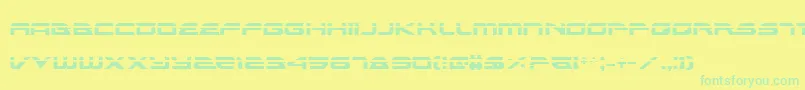 AlexisLaser-fontti – vihreät fontit keltaisella taustalla