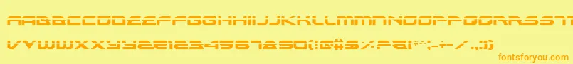 AlexisLaser Font – Orange Fonts on Yellow Background