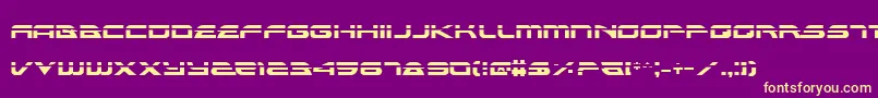 AlexisLaser Font – Yellow Fonts on Purple Background