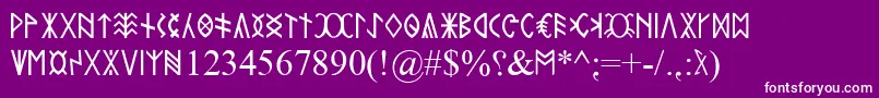 RovasKiterjesztett Font – White Fonts on Purple Background