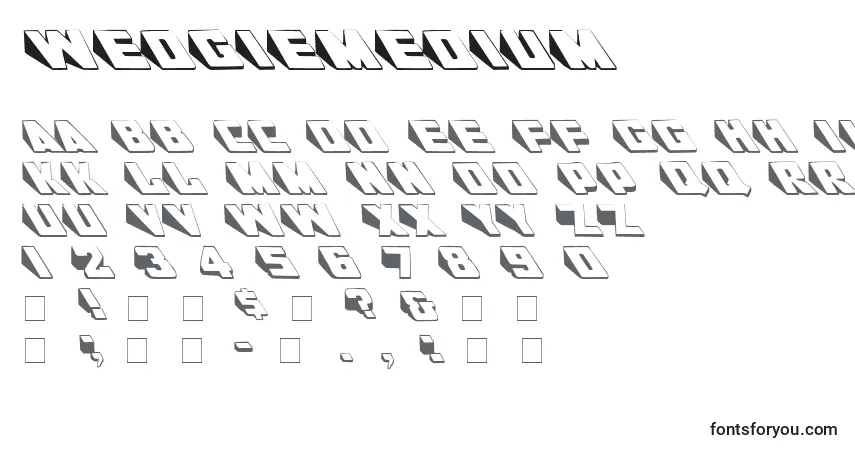 Шрифт WedgieMedium – алфавит, цифры, специальные символы