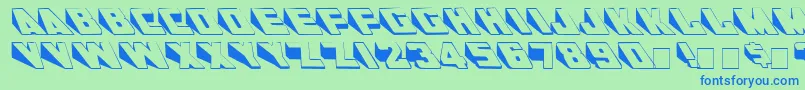 WedgieMedium Font – Blue Fonts on Green Background
