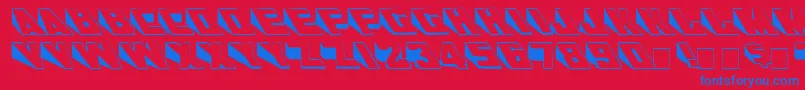 WedgieMedium Font – Blue Fonts on Red Background