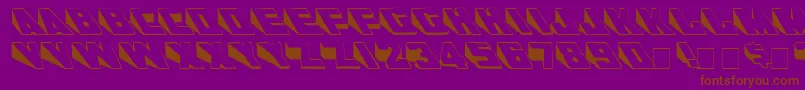 WedgieMedium Font – Brown Fonts on Purple Background