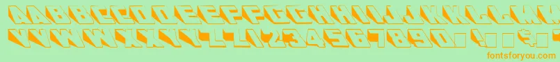 WedgieMedium Font – Orange Fonts on Green Background