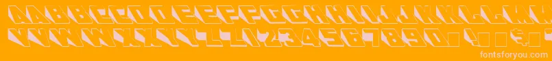 WedgieMedium-fontti – vaaleanpunaiset fontit oranssilla taustalla
