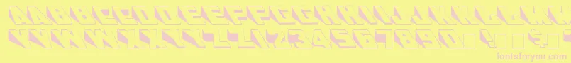 WedgieMedium Font – Pink Fonts on Yellow Background