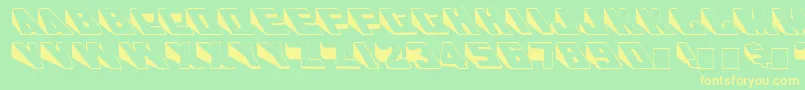 WedgieMedium Font – Yellow Fonts on Green Background