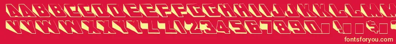 WedgieMedium Font – Yellow Fonts on Red Background