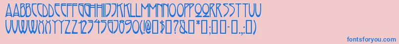 Rivanna ffy Font – Blue Fonts on Pink Background