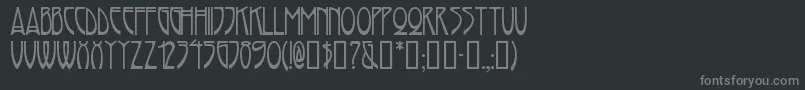 Rivanna ffy-Schriftart – Graue Schriften auf schwarzem Hintergrund