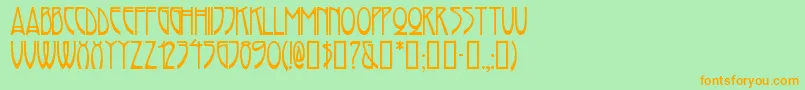 Rivanna ffy Font – Orange Fonts on Green Background