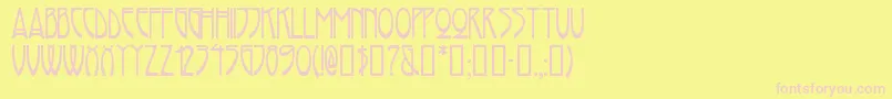 Rivanna ffy Font – Pink Fonts on Yellow Background