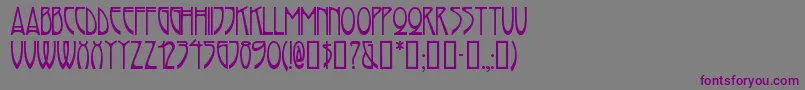 Rivanna ffy Font – Purple Fonts on Gray Background