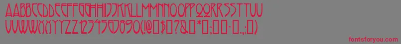 Rivanna ffy Font – Red Fonts on Gray Background