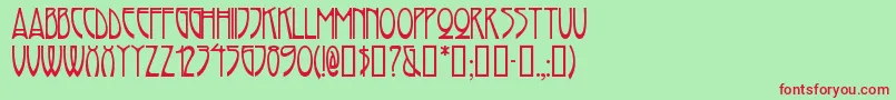 Rivanna ffy Font – Red Fonts on Green Background