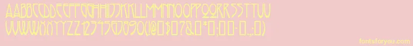 Rivanna ffy Font – Yellow Fonts on Pink Background