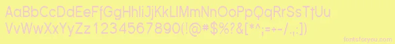 Florsn09 Font – Pink Fonts on Yellow Background