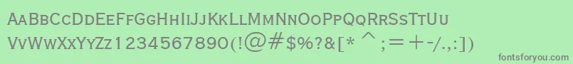 CopperplateGothicCondensedBt Font – Gray Fonts on Green Background