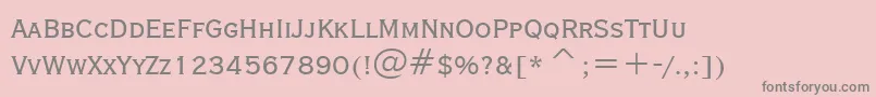 フォントCopperplateGothicCondensedBt – ピンクの背景に灰色の文字
