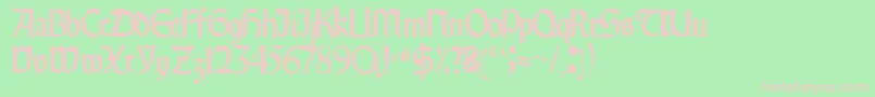 OldyRegular Font – Pink Fonts on Green Background