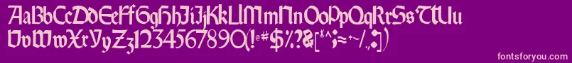 OldyRegular Font – Pink Fonts on Purple Background