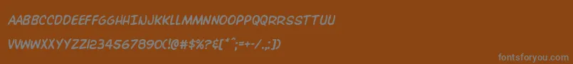フォントOverstreetbiblesemi – 茶色の背景に灰色の文字