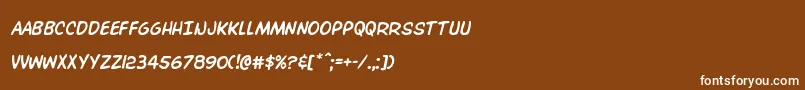 Шрифт Overstreetbiblesemi – белые шрифты на коричневом фоне