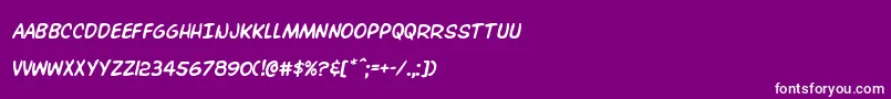 Overstreetbiblesemi-Schriftart – Weiße Schriften auf violettem Hintergrund