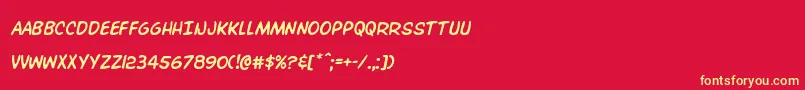 Overstreetbiblesemi Font – Yellow Fonts on Red Background