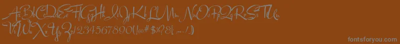 Шрифт Lucyscript – серые шрифты на коричневом фоне