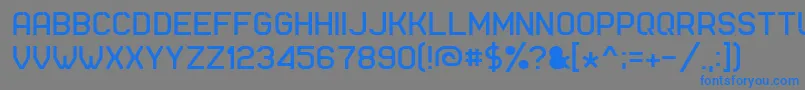 フォントFt74 – 灰色の背景に青い文字