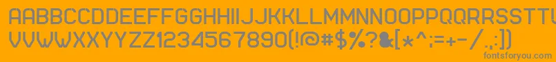 Ft74 Font – Gray Fonts on Orange Background