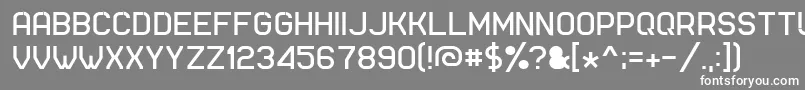 フォントFt74 – 灰色の背景に白い文字