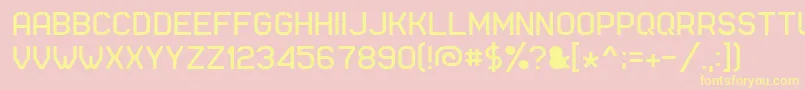 Ft74 Font – Yellow Fonts on Pink Background