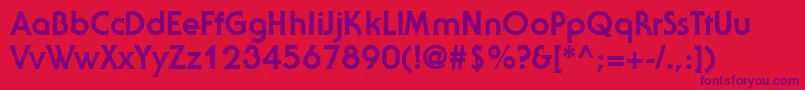 JennyextdbBold Font – Purple Fonts on Red Background