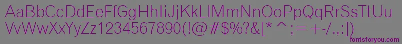 Шрифт Gothic720LightBt – фиолетовые шрифты на сером фоне