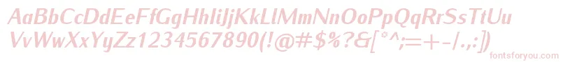 IwonacondheavyItalic Font – Pink Fonts on White Background