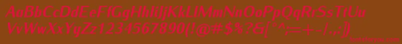 fuente IwonacondheavyItalic – Fuentes Rojas Sobre Fondo Marrón
