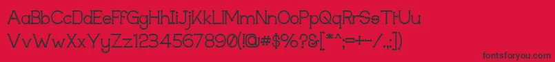 Techigm Font – Black Fonts on Red Background