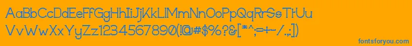 Techigm Font – Blue Fonts on Orange Background