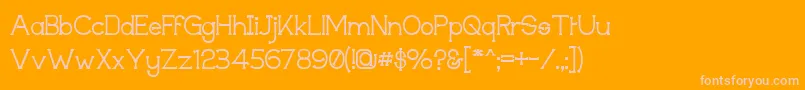 Techigm Font – Pink Fonts on Orange Background