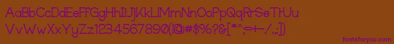 Techigm Font – Purple Fonts on Brown Background